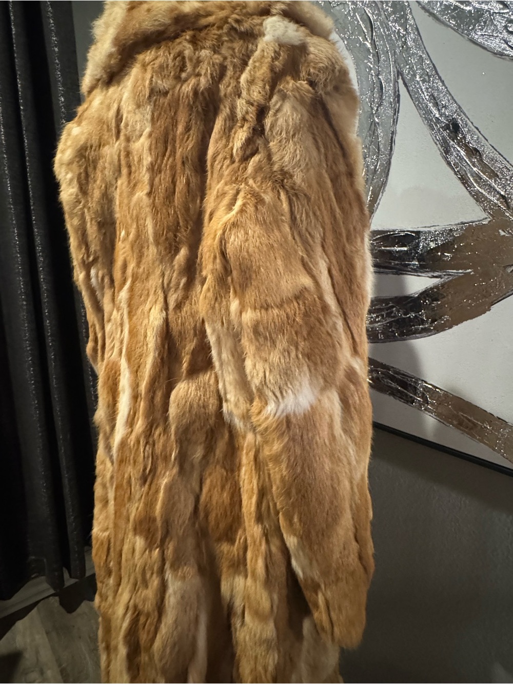 Vintage Rabbit Fur Coat in Warm Camel - Picture 11 of 15
